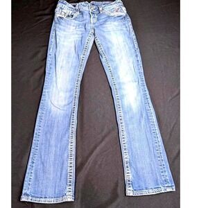 Vigoss ~ The New York Slim Boot Jeans ~ Size 3/4 Length 33 ~ Embellished Sequin